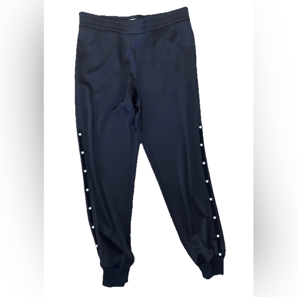 Alice + Olivia Satin Pearl Pete Joggers black size XS